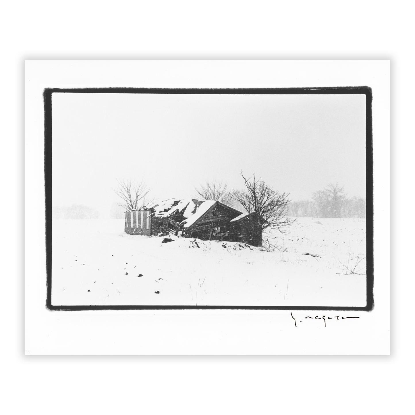 House in Snow - Darkroom Print